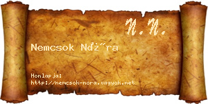 Nemcsok Nóra névjegykártya