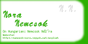 nora nemcsok business card